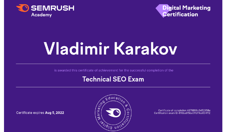 SEMrush Certification